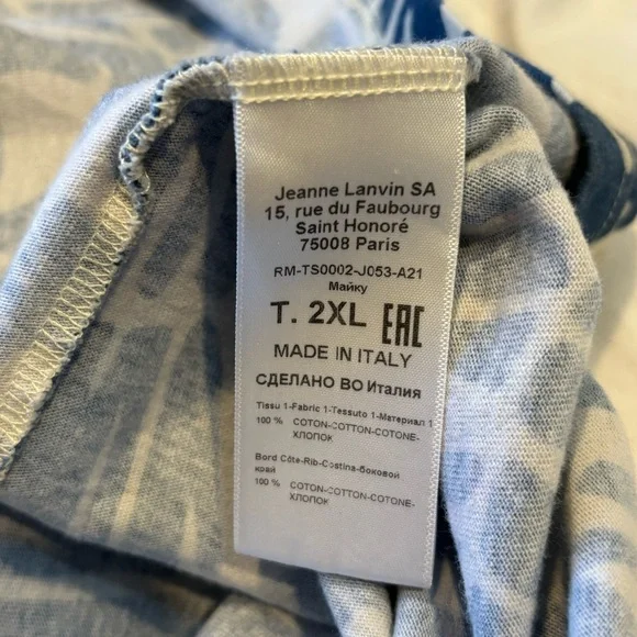 SOLD - LANVIN Paris Psychedelic Logo Runway Tshirt - Picture 6 of 7